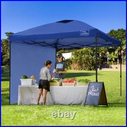 KAMPKEEPER 10x10 Pop Up Canopy Tent with 2 Sidewalls, Navy Blue (Used)