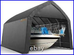 KING BIRD 13X20FT Heavy Duty Anti-Snow Carport Arc Roof Car Boat Shelter Canopy