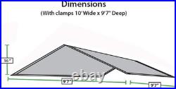 King Canopy 10 ft x 10 ft Dog Kennel Cover, Powder Coated Steel Frame