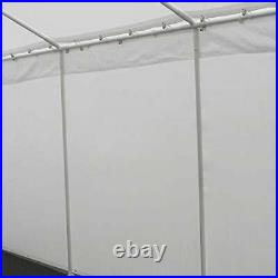 King Canopy 10 ft x 20 ft White Drawstring Carport Canopy Cover