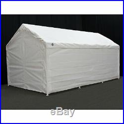 King Canopy Side Wall Kit with Flaps-10 x 20 ft, White/Off-White