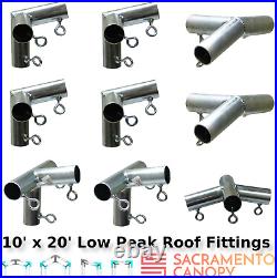 Low Peak Canopy Fittings Kits, DIY Carport or Greenhouse, EMT Connector Parts