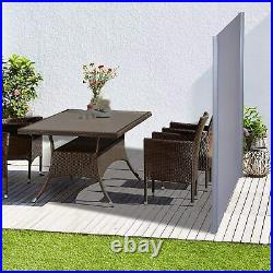 Luckyermore Retractable Patio Side Awning SunShade Screen Privacy Divider Garden