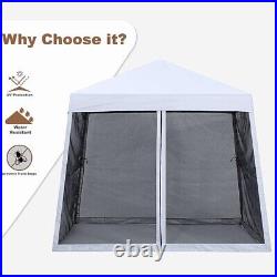 MASTERCANOPY Pop Up Gazebo Canopy with Mosquito Netting (10x10, White)