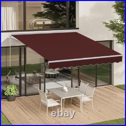 Manual Patio Awning Canopy Outdoor Sun Shade Shelter Retractable Garden 3 SIZE