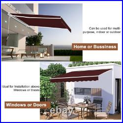 Manual Patio Awning Canopy Outdoor Sun Shade Shelter Retractable Garden 3 SIZE