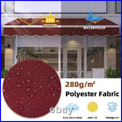 Manual Patio Awning Canopy Outdoor Sun Shade Shelter Retractable Garden 3 SIZE