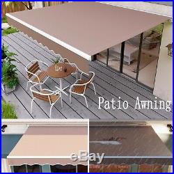 Manual Patio Awning Retractable Canopy Cover Deck Door Outdoor Sunshade Shelter