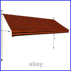 Manual Retractable Awning 137.8 Orange and Brown