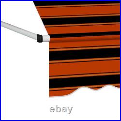 Manual Retractable Awning 137.8 Orange and Brown