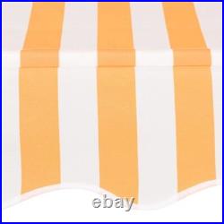 Manual Retractable Awning 157.5 Orange and White Stripes