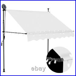 Manual Retractable Awning with LED 59.1 Cream