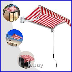 Manual Retractable Patio Awning Sun Shade for Outdoor Deck Canopy 53.2 ft