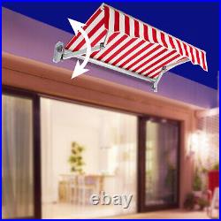 Manual Retractable Patio Awning Sun Shade for Outdoor Deck Canopy 53.2 ft