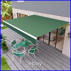 Manual Retractable Patio Door Window Awning Sunshade Shelter Outdoor Cafe Canopy
