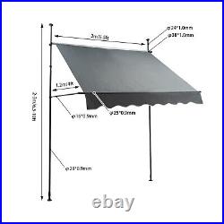 Manual Retractable Sunshade Adjustable Outdoor Sun Shade Sunshade Shelter