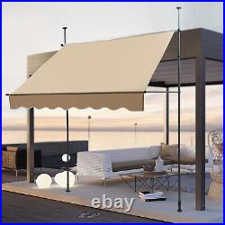 Manual Retractable Sunshade Adjustable Outdoor Sun Shade Sunshade Shelter