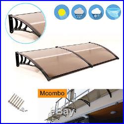 Mcombo 40x80 Window Awning Polycarbonate Front Door Patio Cover Canopy Tent