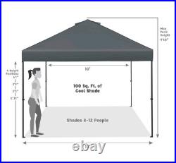 Member's Mark 10'x10' Instant Canopy EasyLift Technology Gray