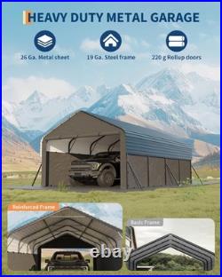 Metal Carport Enclosed 12x20 FT Outdoor All-Weather Carport Shelter for Car Boat
