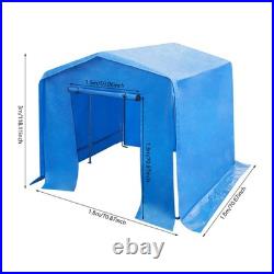 Motorcycle Outdoor Storage Shed Bike Carport with Roll-up Door for Lawn Mowers