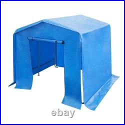 Motorcycle Outdoor Storage Shed Bike Carport with Roll-up Door for Lawn Mowers