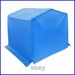 Motorcycle Outdoor Storage Shed Bike Carport with Roll-up Door for Lawn Mowers
