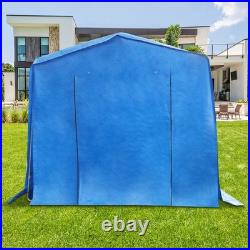 Motorcycle Outdoor Storage Shed Bike Carport with Roll-up Door for Lawn Mowers