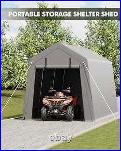 NEW 10 x 15 ft Carport Storage Shed, Portable Garage with Roll-up Zipper Door