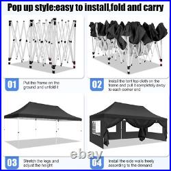 NEW 10x20ft Outdoor Wedding Pop Up Canopy Heavy Duty Instant Party Tent Shelter