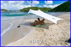 Neso Tents Beach Tent with Sand Anchor, Portable Canopy Sun Shelter (White)