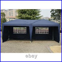 New 10'X 20'Blue Easy POP-UP Blue Party Tent Folding Gazebo Beach Canopy Garden