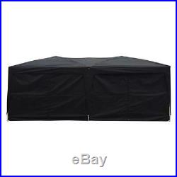 New 10'x 20' EZ POP UP Black Party Tent Wedding Gazebo Canopy Marquee 6 Walls