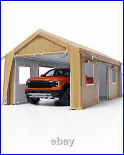 New 13x20ft Carport Canopy Heavy Duty Garage Shed Party Tent with4 Doors & Windows