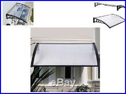 New Black Outdoor Canopy Awning Shelter Front Back Porch Patio Rain Uv Protected
