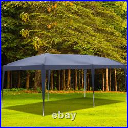 New Easy Pop Up Canopy Cover Gazebo Wedding Party Tent Outdoor 10' x 20' Blue