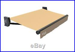 New-Style TAN 13×11.5ft Manual Retractable Awning Aluminium canopy Patio Cover