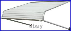NuImage Awnings 40425 Series 2500 Aluminum Door Canopy with Support Arms, White