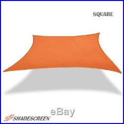 Orange Deluxe Rectangle Sun Shade Sail UV Top Outdoor Canopy Patio Awning Lawn