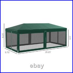 Outdoor 10' x 20' Canopy Tent with UV Protection & Lasting Strength Green