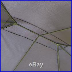 Outdoor 10'x13' Gazebo Canopy Tent Shelter Awning Steel Frame WithWalls Gray New