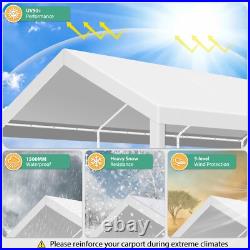 Outdoor 10'x20' Carport with Doors&Sidewalls, Heavy Duty Canopy Garage Shed Tent! #