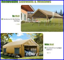 Outdoor 10'x20' Heavy Duty Carport, Car Canopy, Portable Garage, Party Tent, Shed