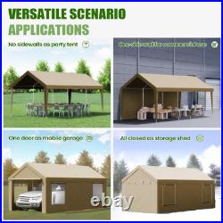 Outdoor 10'x20' Heavy Duty Carport, Car Canopy, Portable Garage, Party Tent, Shed