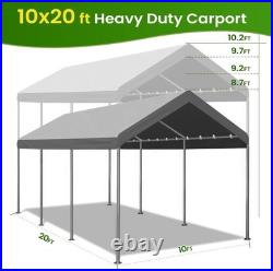 Outdoor 10'x20' Heavy Duty Carport, Car Canopy, Portable Garage, Shed, Party Tent