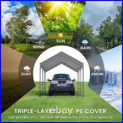 Outdoor 10'x20' Heavy Duty Carport, Car Canopy, Portable Garage, Shed, Party Tent