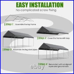 Outdoor 10'x20' Heavy Duty Carport, Car Canopy, Portable Garage, Shed, Party Tent