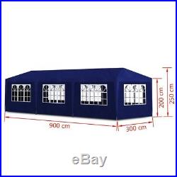 Outdoor 10'x30' Blue Canopy Party Tent Gazebo Pavilion Cater Events 8 Sidewalls