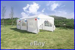Outdoor 10'x30' White Canopy Party Tent Wedding Gazebo Cater Events 8 Sidewalls