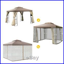 Outdoor 10x10 Gazebo Canopy Shelter Awning Tent Patio Garden New